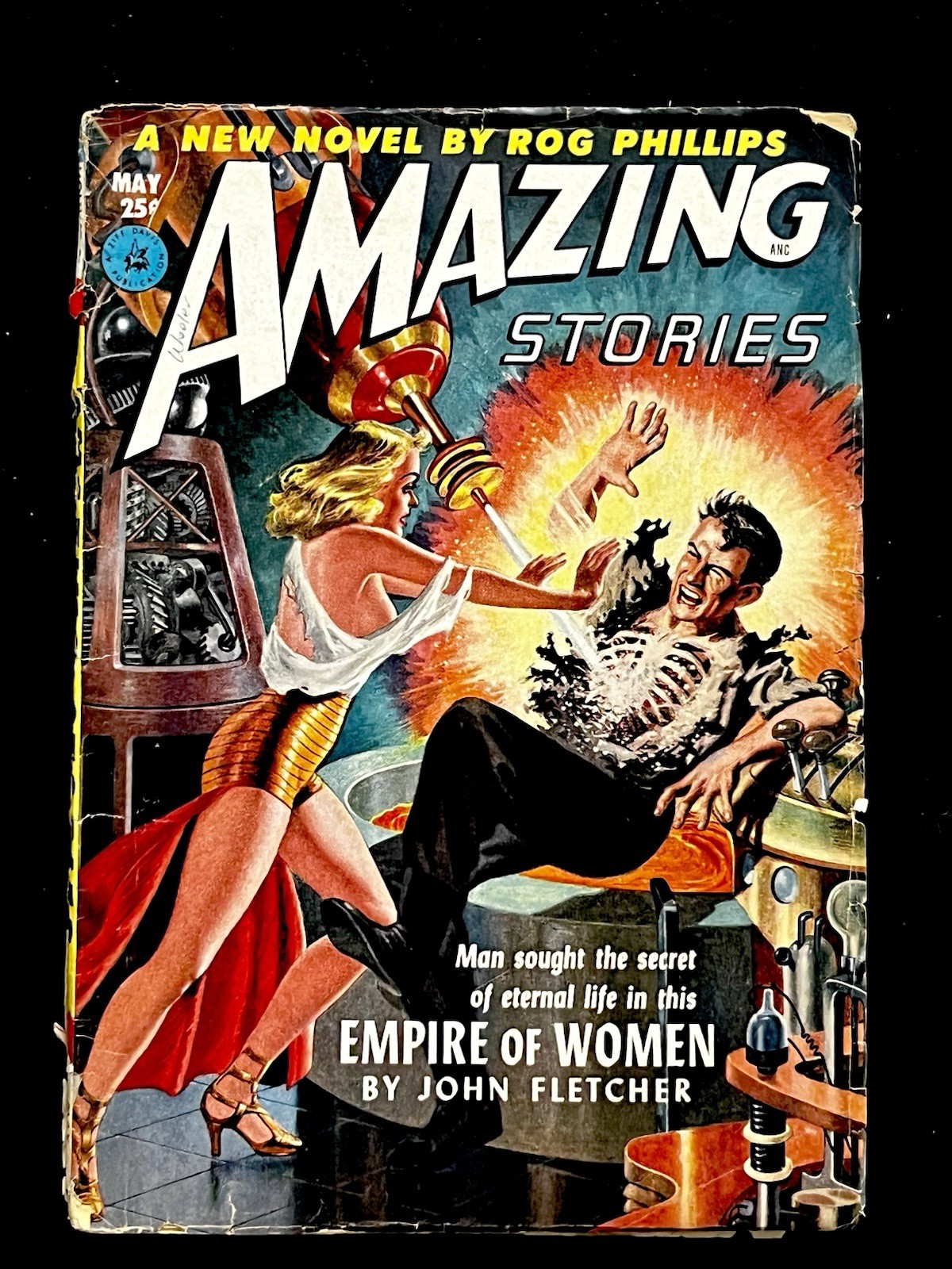 AMAZING STORIES May 1952 Empire of Women Classic Cover GGA