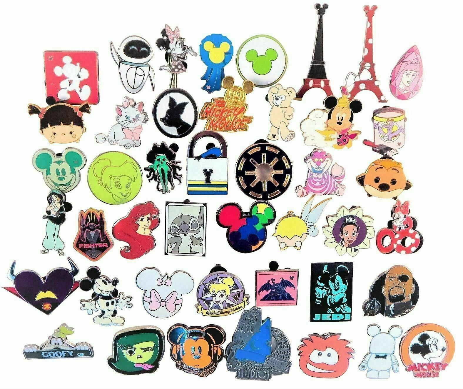 25 Disney Pin Lot Random Assortment Vacation Park New Trading Pins No Doubles