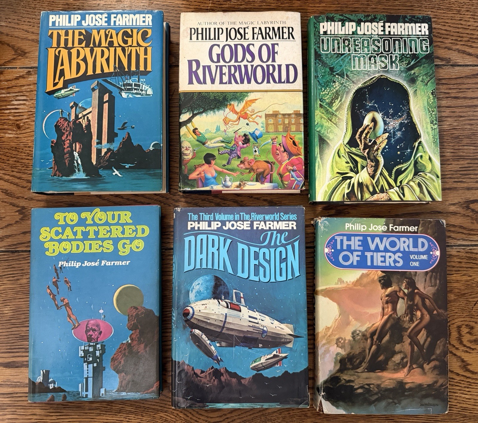 Lot Vtg 6 Philip Jose Farmer HC Books Labyrinth Tiers Gods Dark Bodies Mask Lot Vtg 6 Philip Jose Farmer HC Books Labyrinth Tiers Gods Dark Bodies Mask