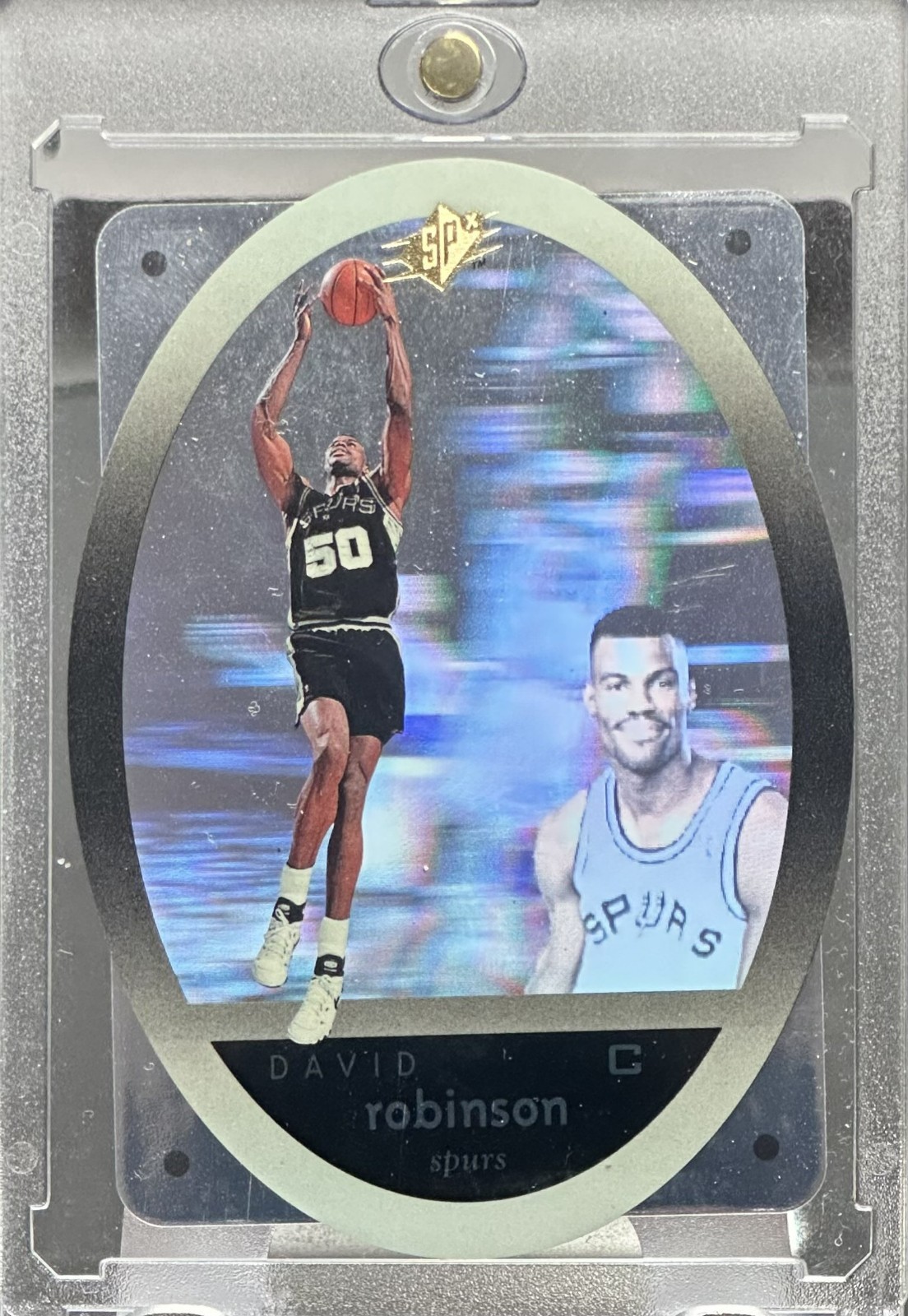 DAVID ROBINSON RARE HOLO DIE CUT REFRACTOR FOIL SPORTS CARD SPURS MINT