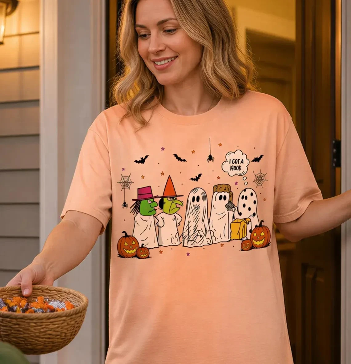 I Got a Rock Halloween Shirt, Pumpkin Ghost Spooky Graphic Tee, Fall Sweatshirt