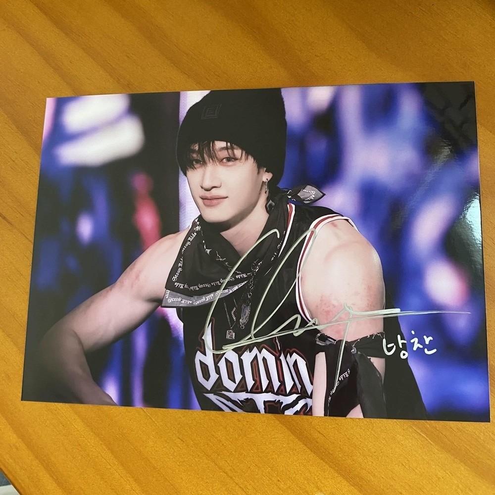 STRAY KIDS BangChan EXCLUSIVE PHOTO Hand Signed photograph 4*6 #Nice 20259
