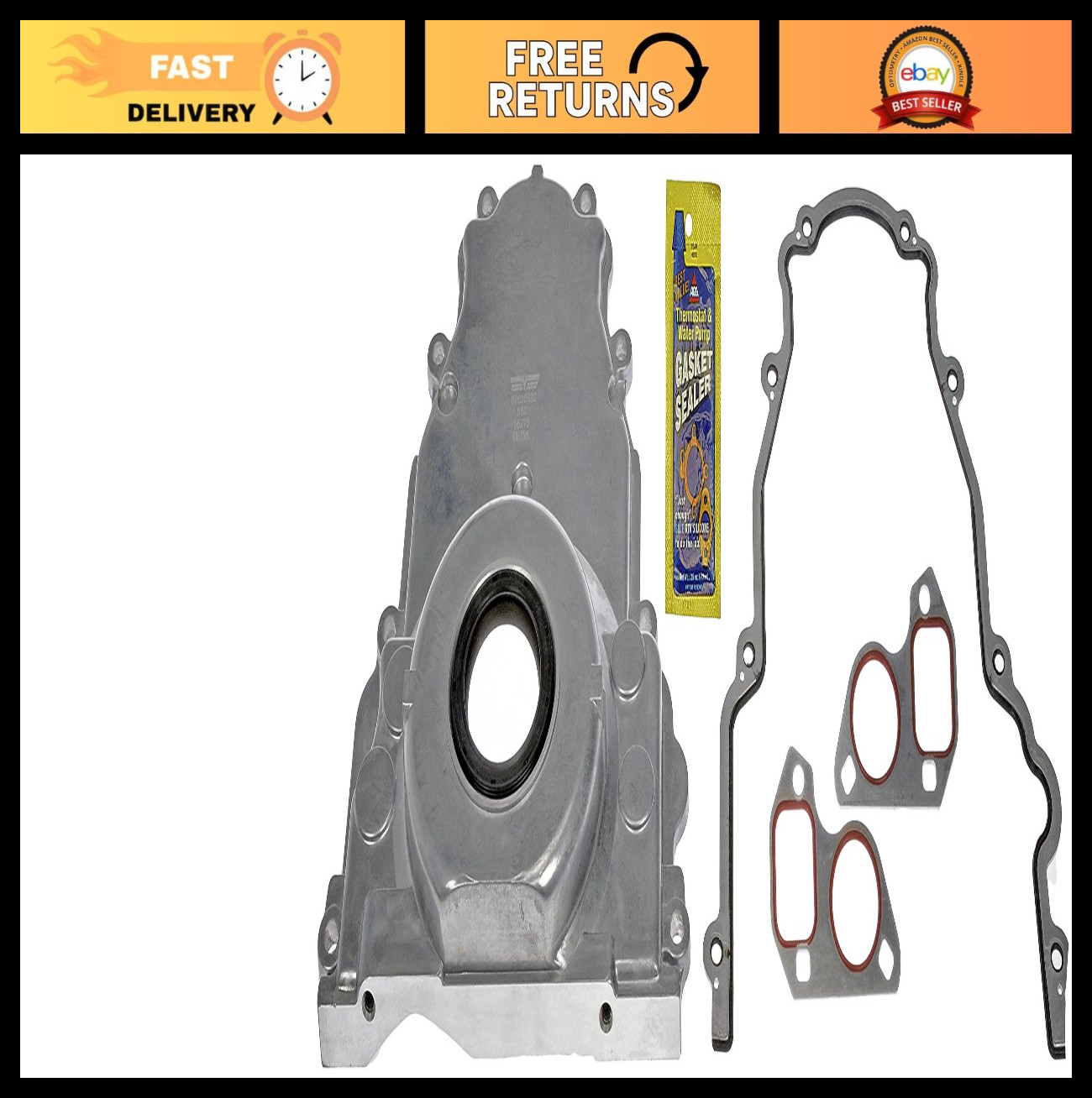Engine Timing Cover Replacement - Compatible with Select Models, Durable & Relia Engine Timing Cover Replacement - Compatible with Select Models, Durable & Relia
