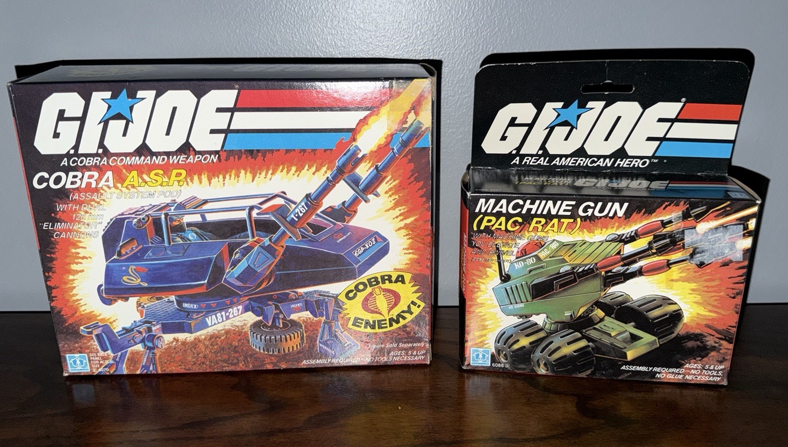 RARE NEW Gi Joe Cobra original Cobra ASP 1984 MISB, 1983 PAC Rat Missle Launcher