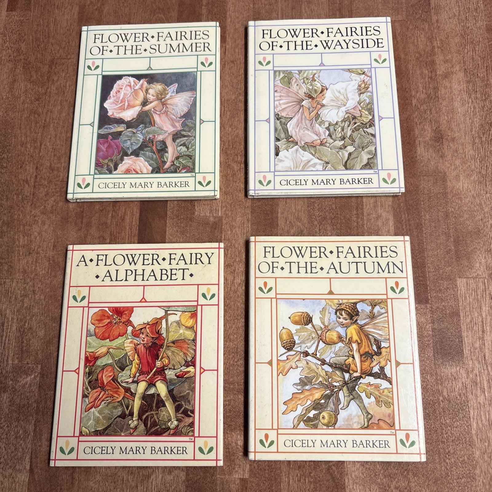 Set Of 4 Flower Fairy Books By Cicely Mary Barker 1990 Autumn,Alpha, Summer, Way Set Of 4 Flower Fairy Books By Cicely Mary Barker 1990 Autumn,Alpha, Summer, Way