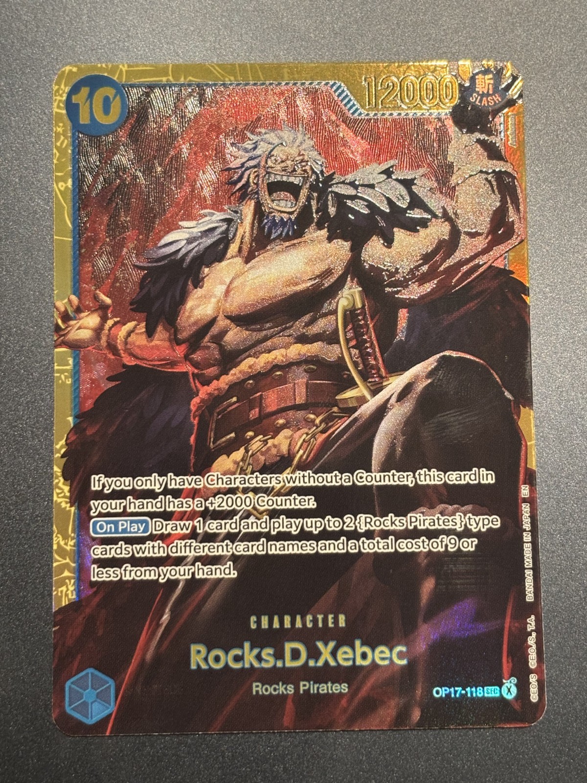 Rocks.D.Xebec (118) OP17-118 The World\'s Strongest Warriors Foil