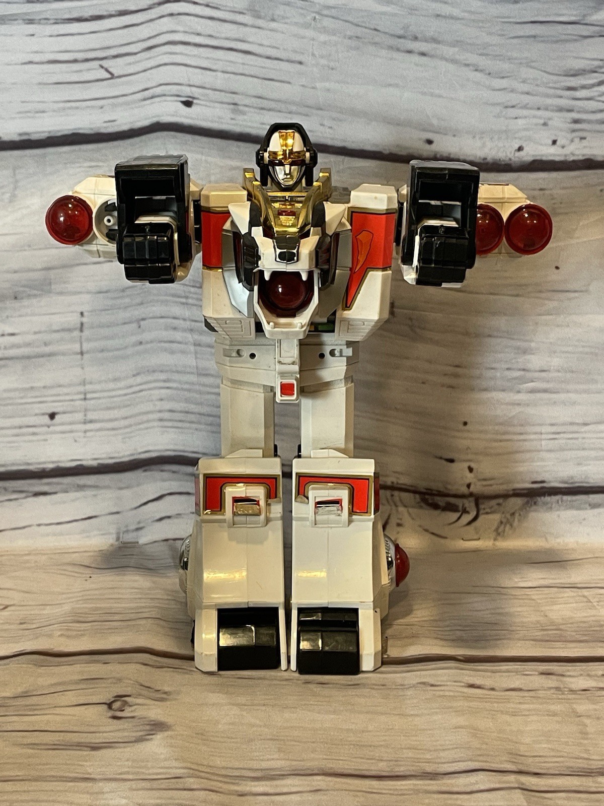 VTG 1994 Bandai Mighty Morphin Power Rangers White Tigerzord LIGHTS SOUNDS READ
