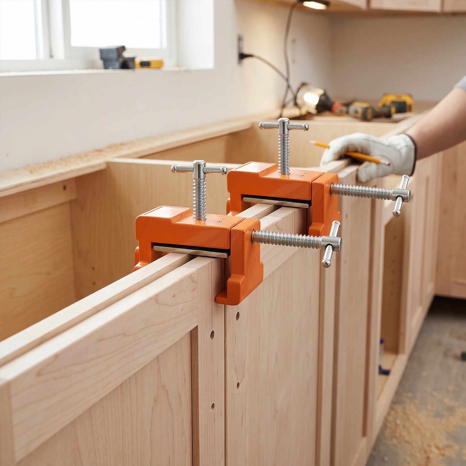 2PCS Cabinet Alignment Clamps Woodworking Clamps For Cabinet Installation DIY