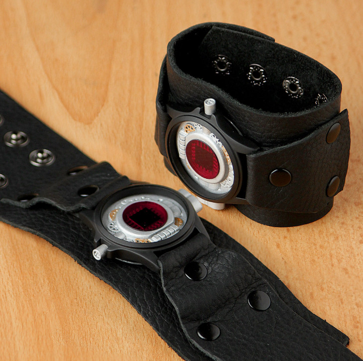 Web Shooter black (x2) Leather Metal - v1