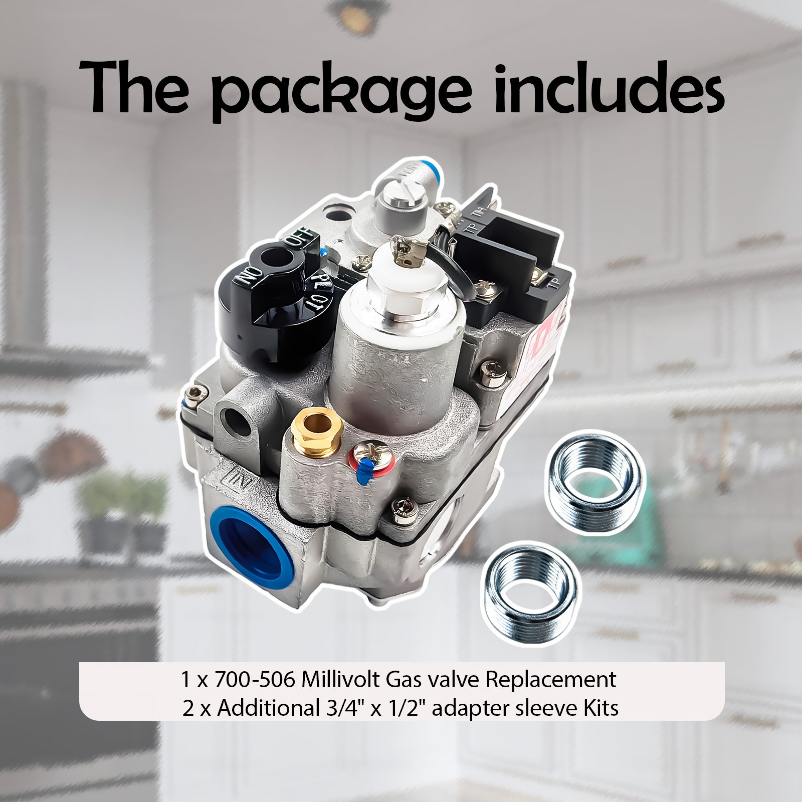 700-506 Millivolt Gas Valve for Robertshaw 700 Series 200,000 BTU/H Fast Opening 700-506 Millivolt Gas Valve for Robertshaw 700 Series 200,000 BTU/H Fast Opening