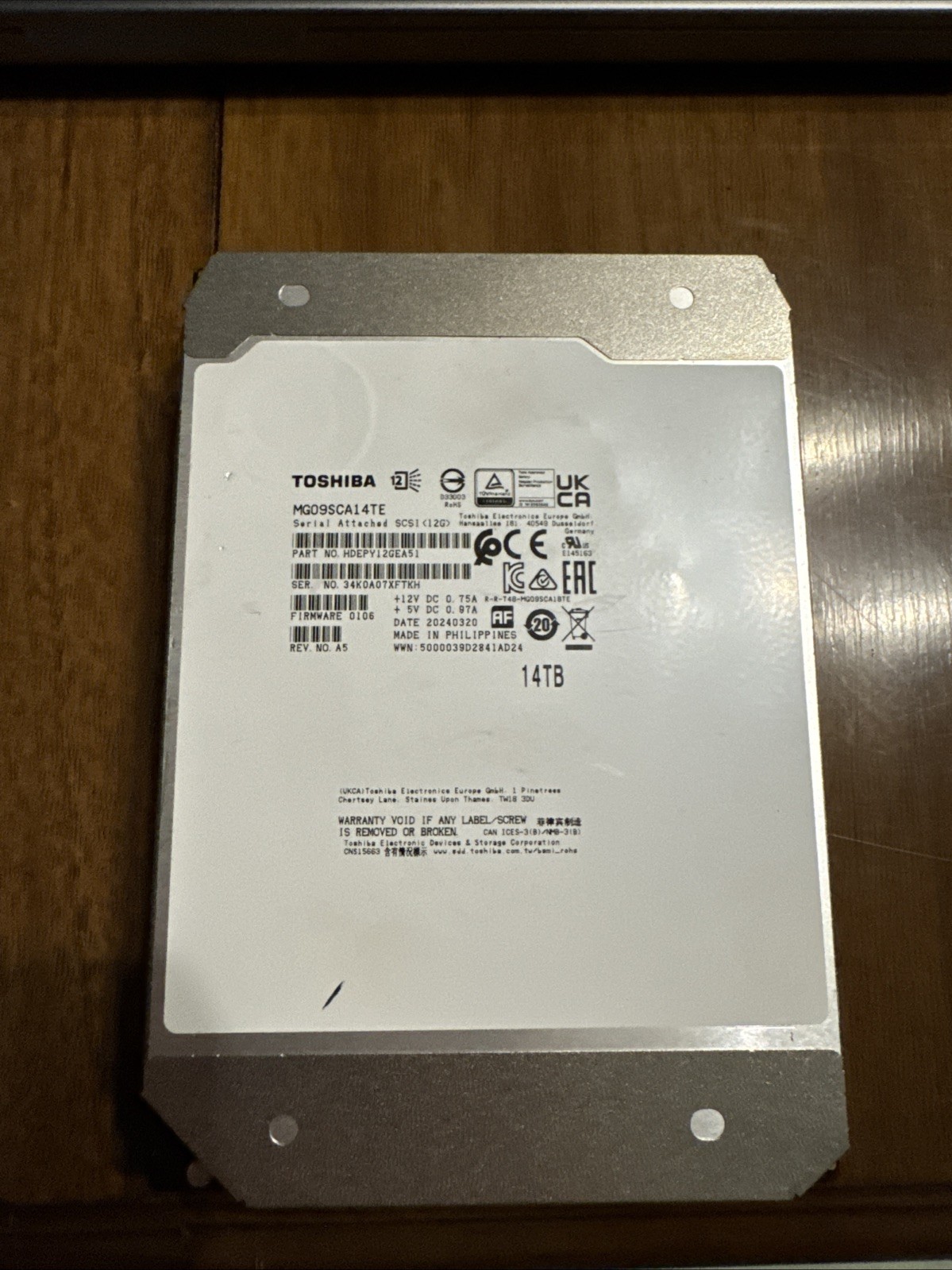 Toshiba MG09SCA14TE