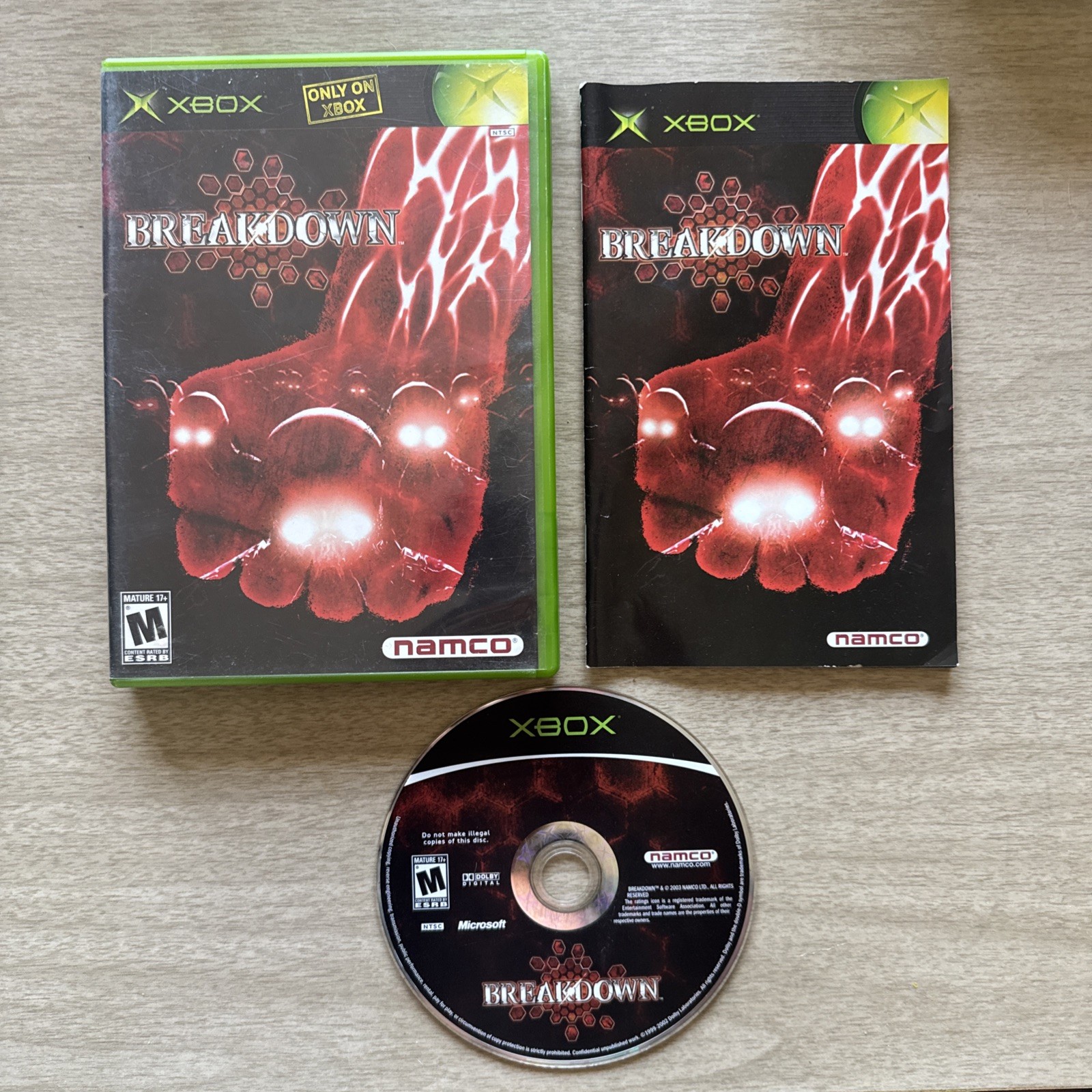 Breakdown Microsoft Xbox 2004 CIB Namco