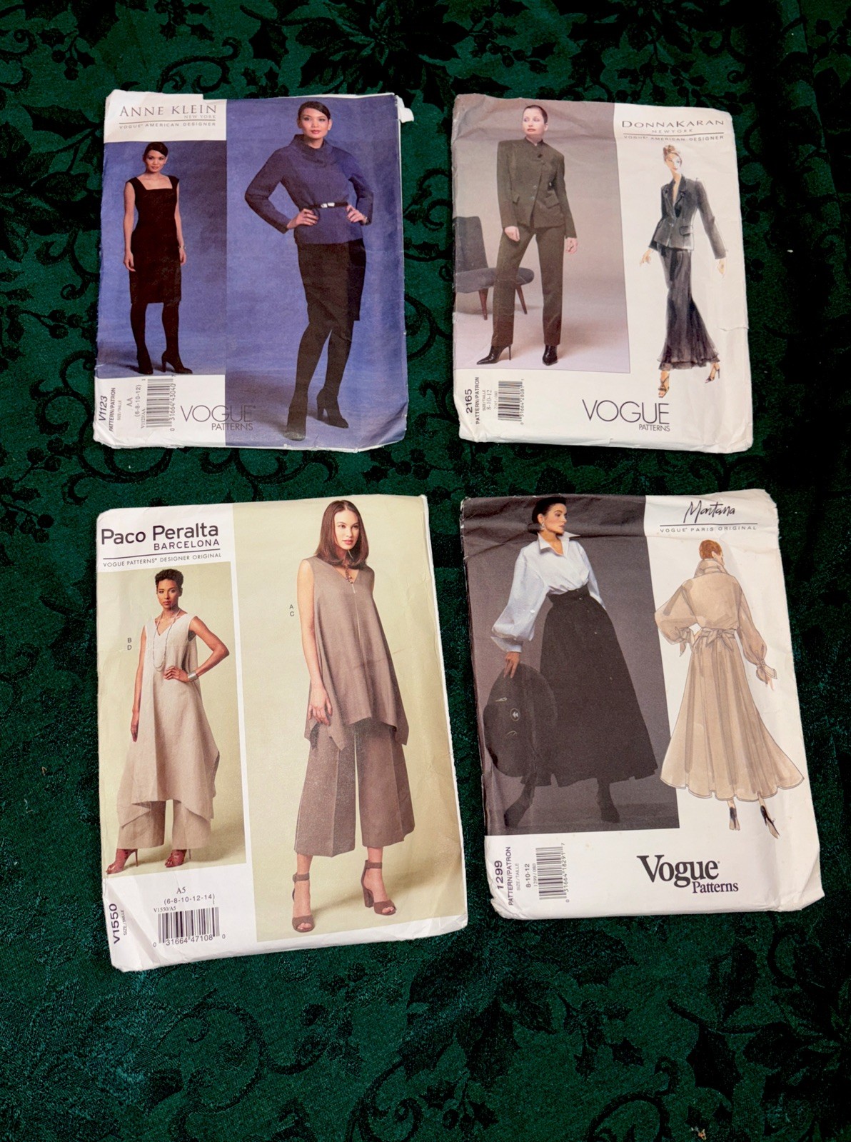 🌺 Four VOGUE DESIGNER PATTERNS Sizes 8-10-12 🌺 Four VOGUE DESIGNER PATTERNS Sizes 8-10-12