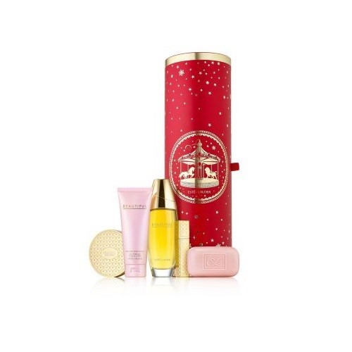 Estee Lauder Beautiful Ultimate Luxuries Set Soap Powder Lotion Parfum Spray NIB