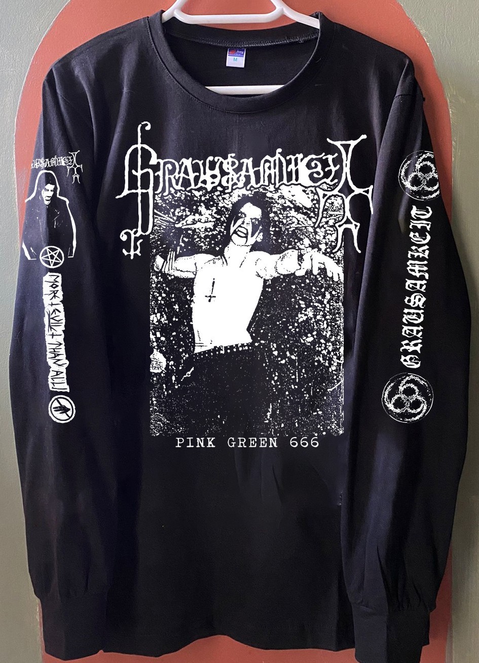 Grausamkeit – Pink Green 666 - LongSleeve Tshirt with Back Print (Black Metal)