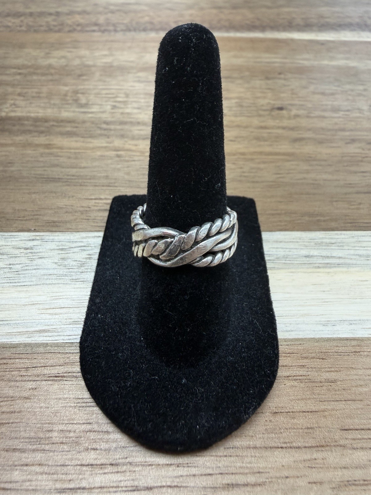 Beautiful Vintage Estate Silpada Retired Braided Weave Rope Ring Size 6.5 L1251 Beautiful Vintage Estate Silpada Retired Braided Weave Rope Ring Size 6.5 L1251