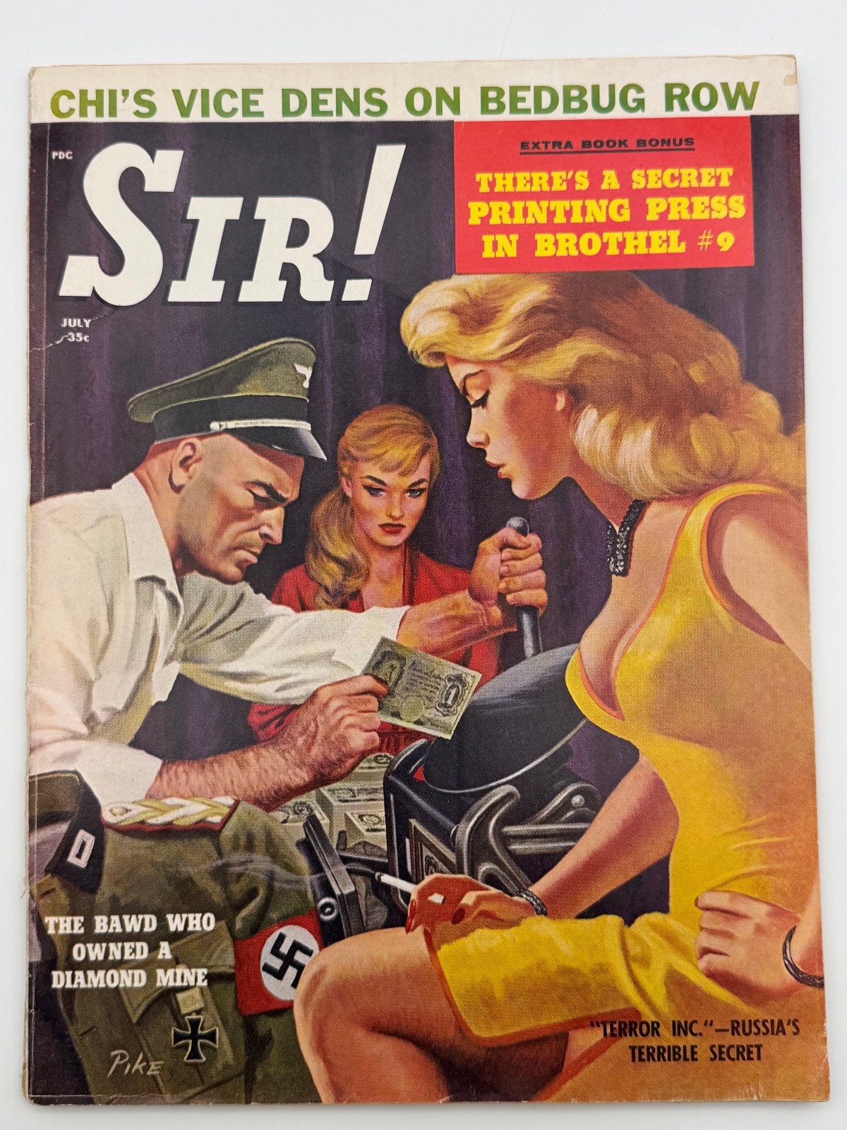 Vintage Sir Magazine July 1961 American Men's Adventure Pulp
