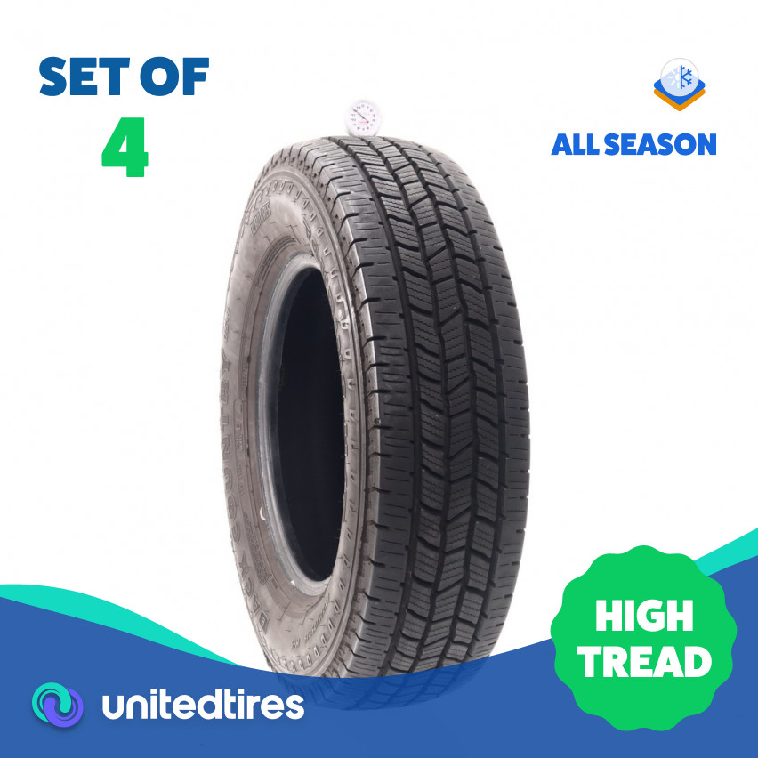 Set of (4) Used LT 225/75R16 DeanTires Back Country QS-3 Touring H/T - 12/32