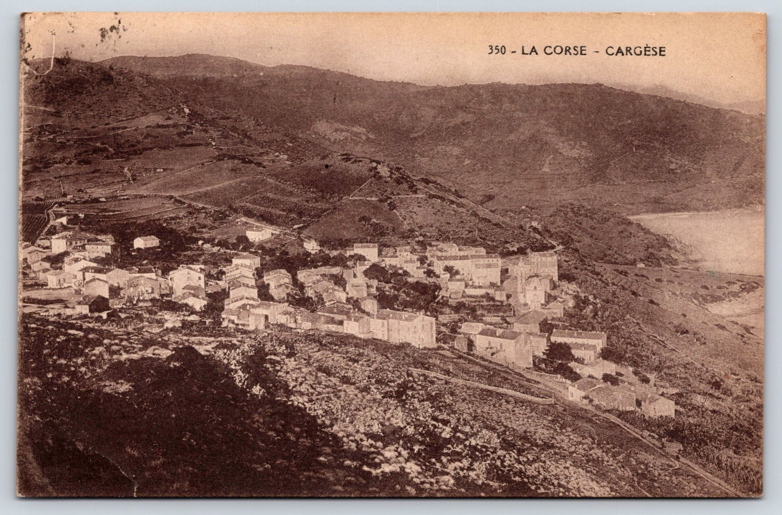 Cargèse Corsica Scenic View 1926 Vintage Postcard POSTED