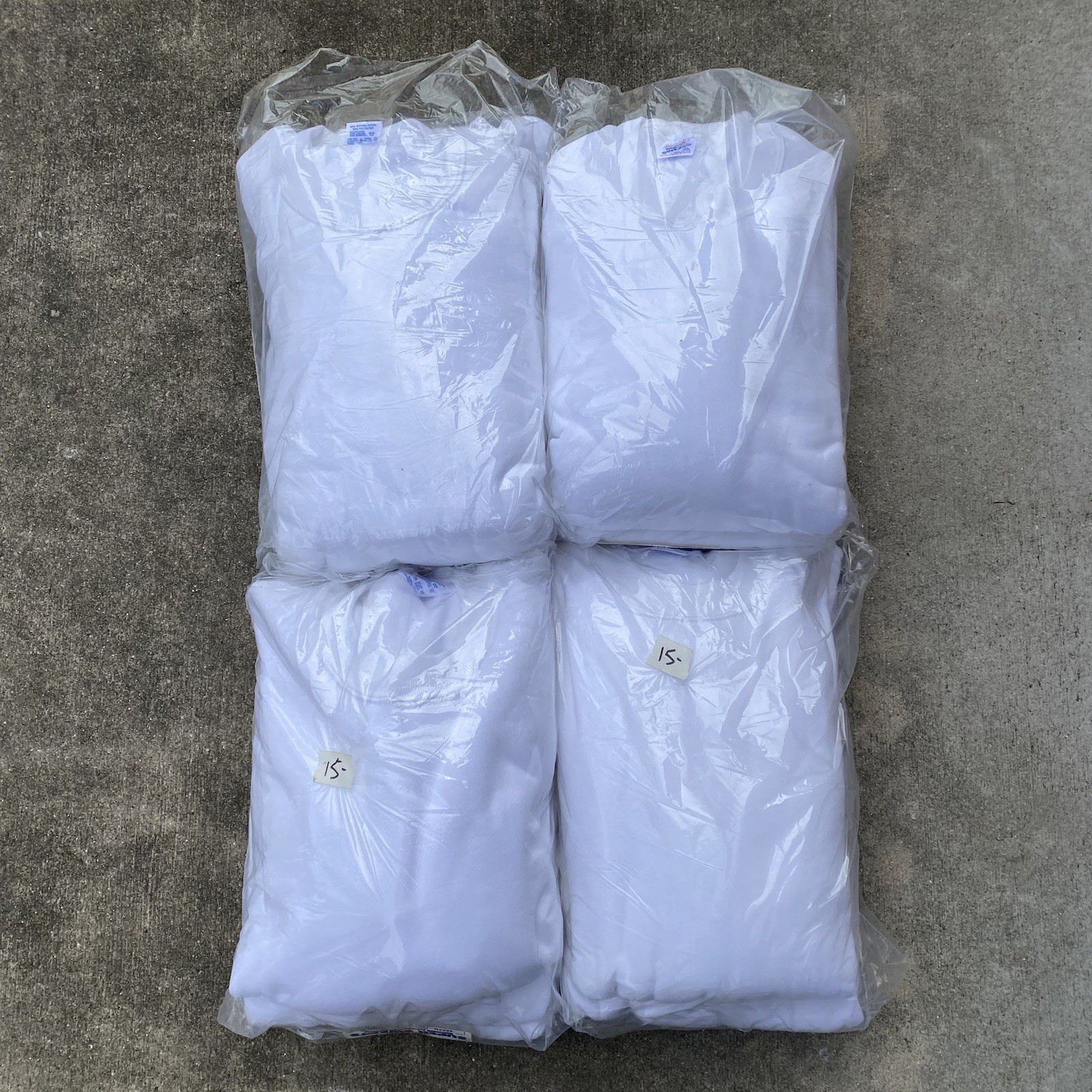 x13 VTG NOS Jerzees Super Sweats Blank White Crewneck Sweatshirt XL USA Made 90s