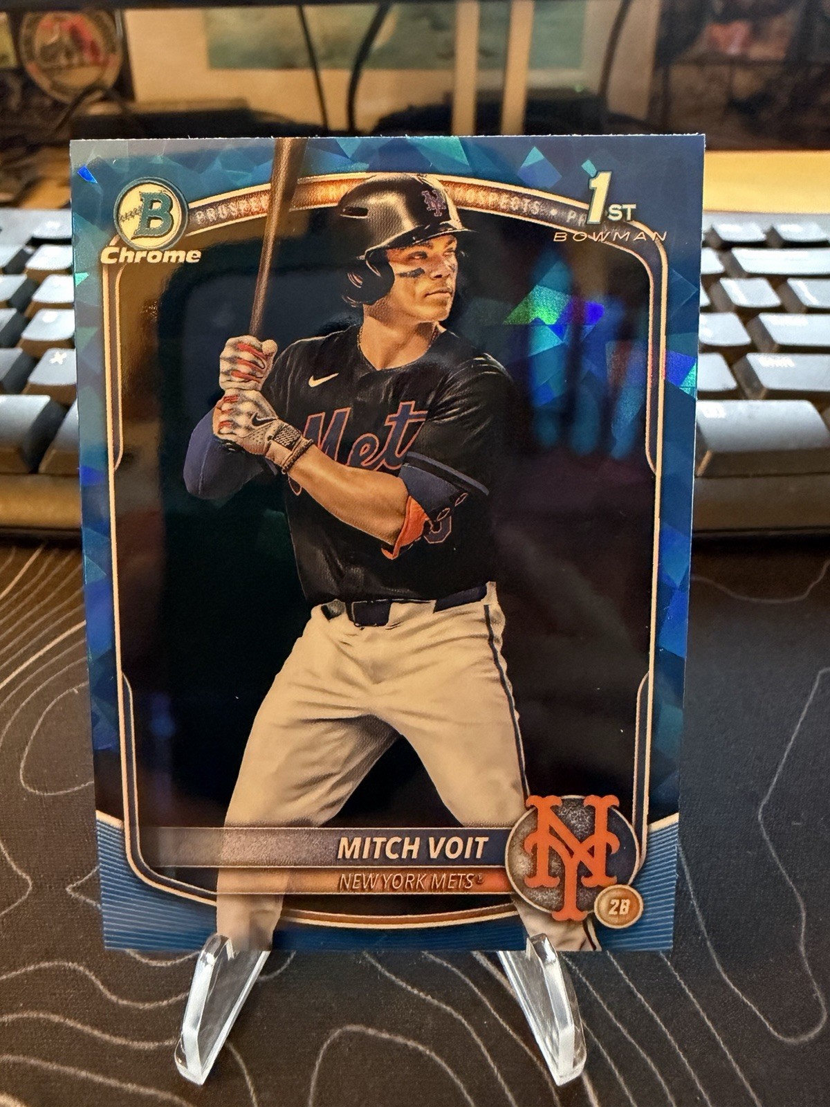 Mitch Voit 2025 Bowman Chrome Draft Sapphire Edition #BDC-71 (RC) Mets