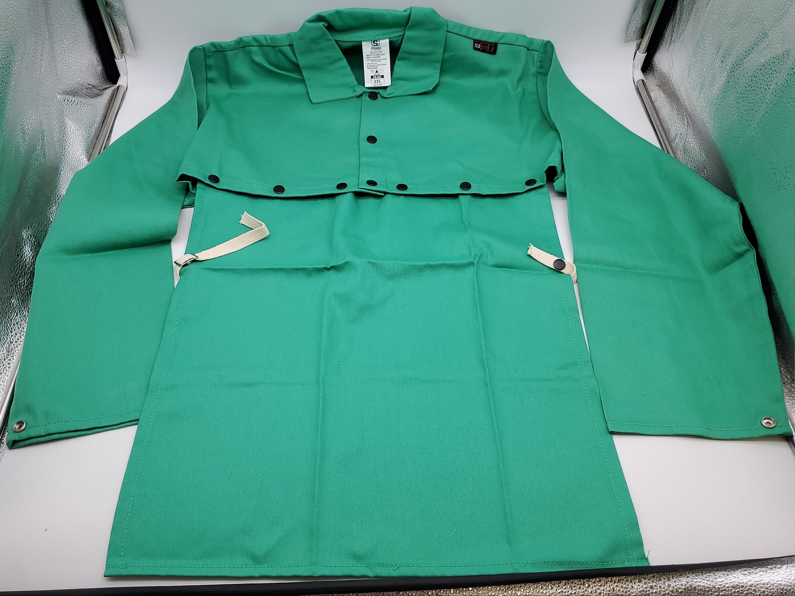 Stanco FR601 Welding Sleeves & Bib FR20 Size 2XL Green Cotton Fire Resistant Stanco FR601 Welding Sleeves & Bib FR20 Size 2XL Green Cotton Fire Resistant