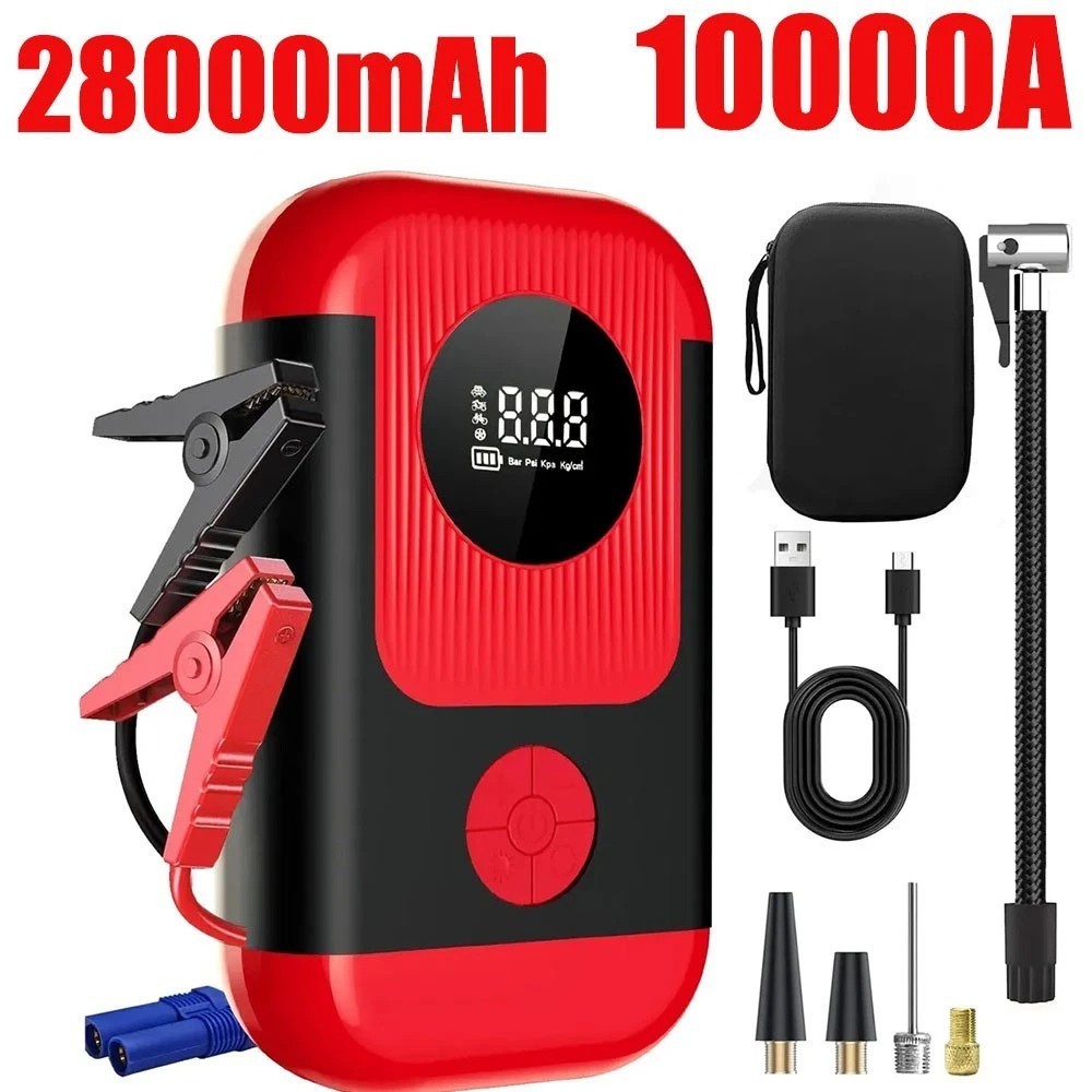 🚗10000A Portable Jump Starter with Air Compressor Car Battery Jumper Starter US