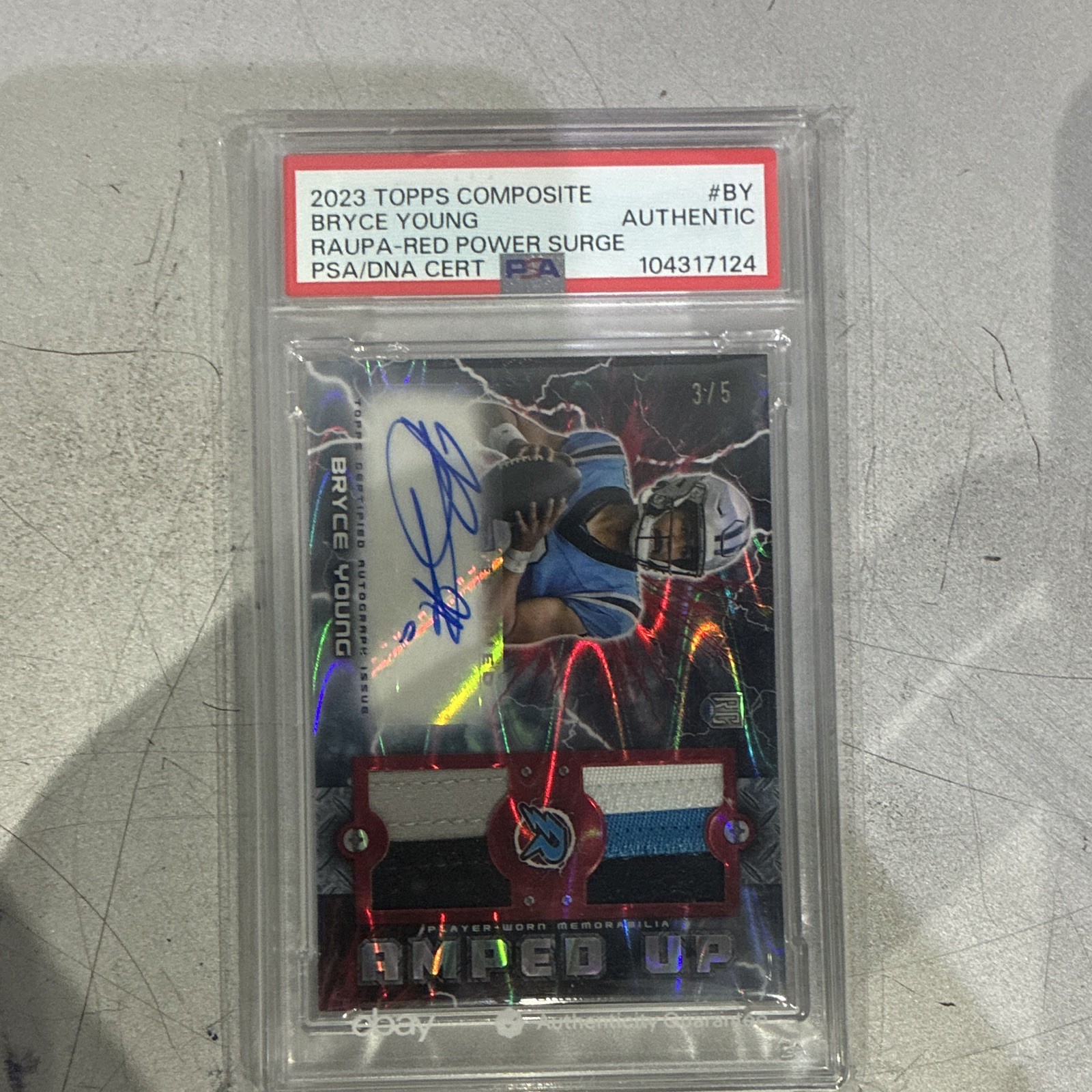 Topps 2023 Bryce Young RPA Red Power Surge 3/5 CHASE  | LOOK AT DESCRIPTION