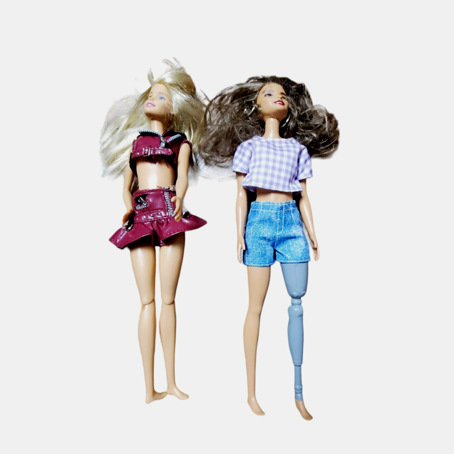 Lot of 2 Mattel\'s 2013-2014 Barbie Dolls Fashionistas & Amputee Hispanic Doll Lot of 2 Mattel\'s 2013-2014 Barbie Dolls Fashionistas & Amputee Hispanic Doll