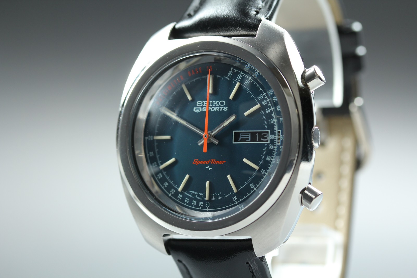Vintage 1971 [N MINT] SEIKO 5 Sports 7017-8000 Speed Timer Men Automatic Watch