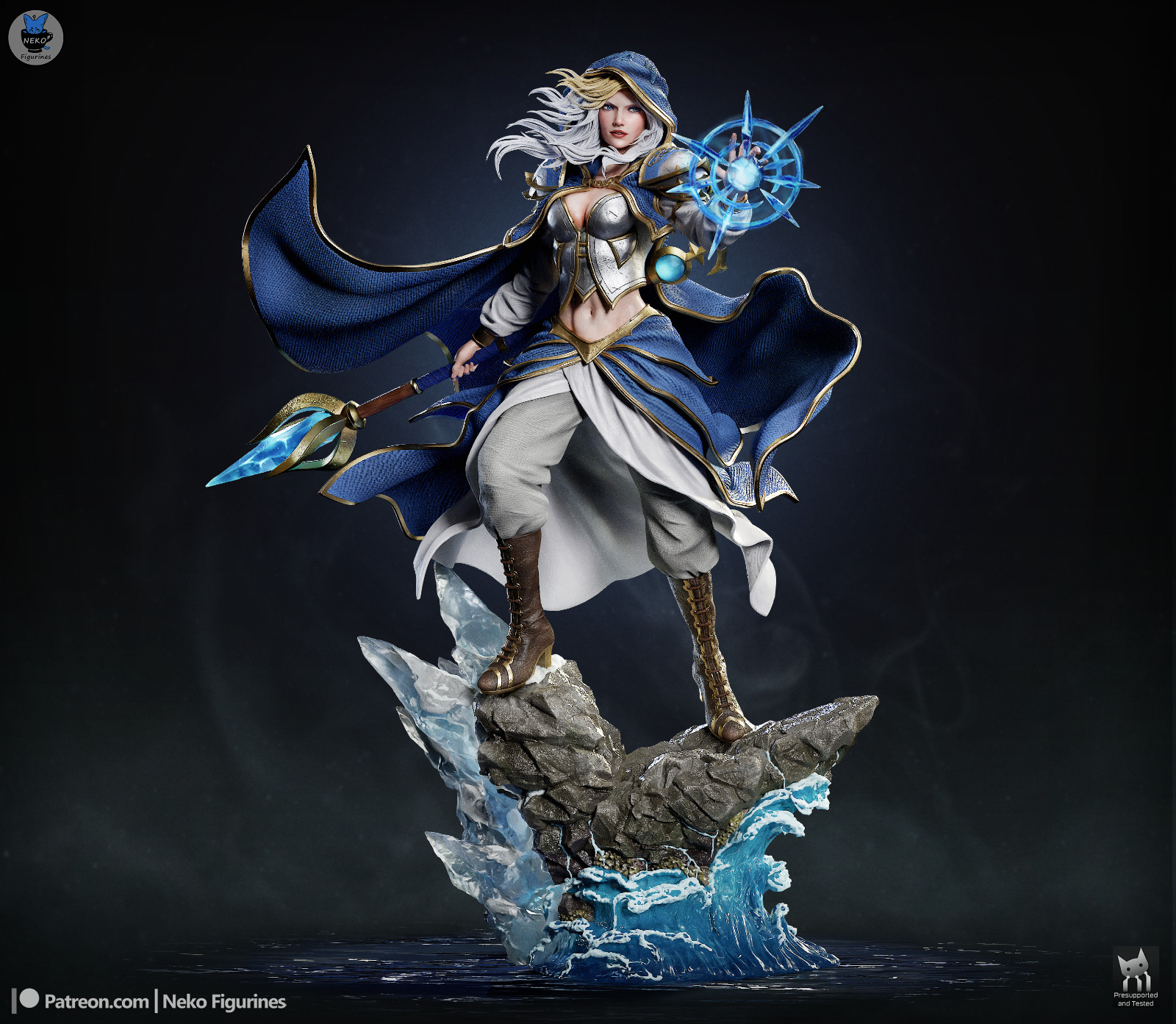 1:8 Jaina Proudmoore Warcraft Fan Art UNPAINTED High Quality Garage Kit