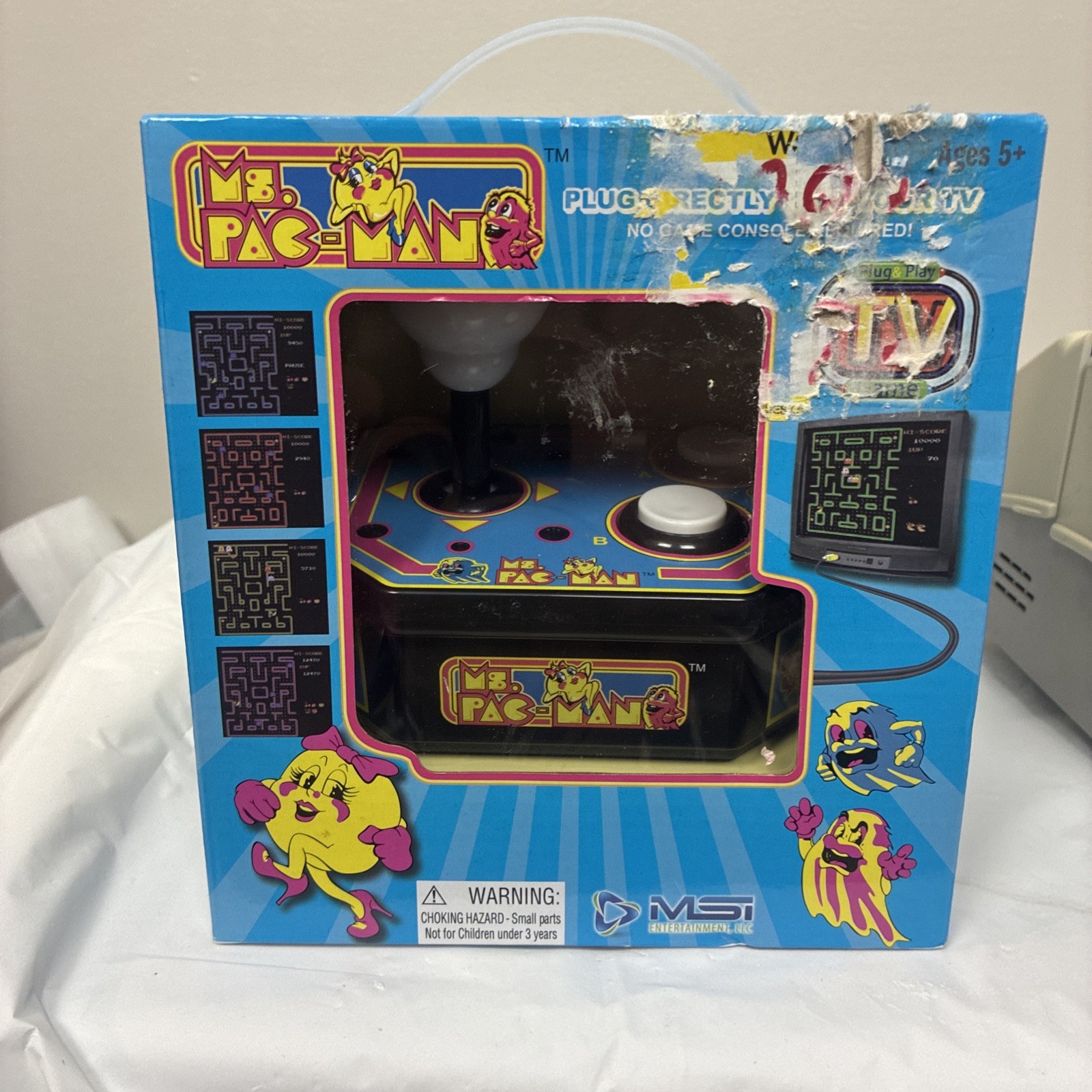 1993 MS. PAC-MAN Plug & Play Retro TV Arcade Game in Open Box Namco Bandai