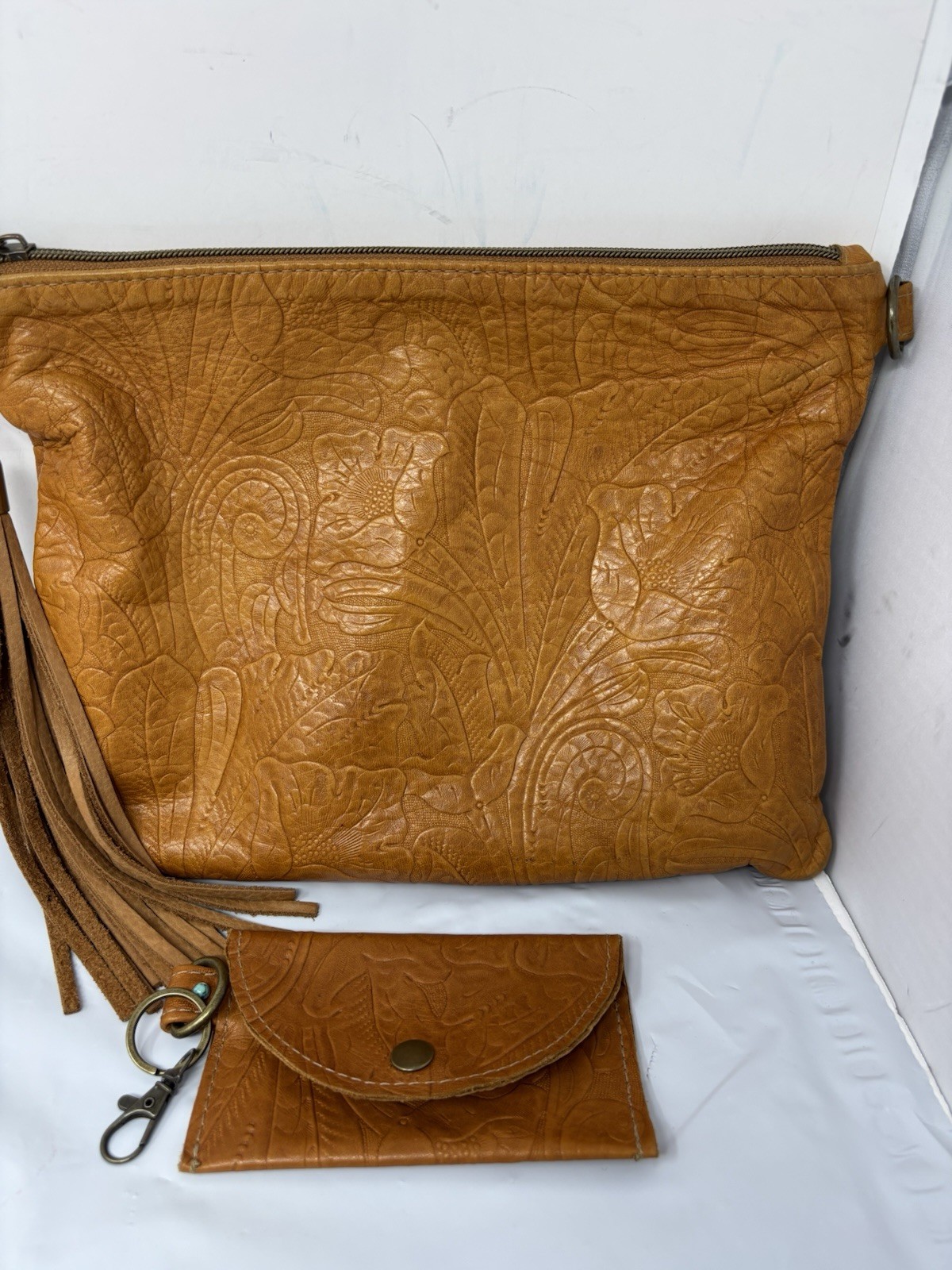 Rare Vintage Good Tidings Style Leather Club Satchel Handbag And Wallet READ Rare Vintage Good Tidings Style Leather Club Satchel Handbag And Wallet READ