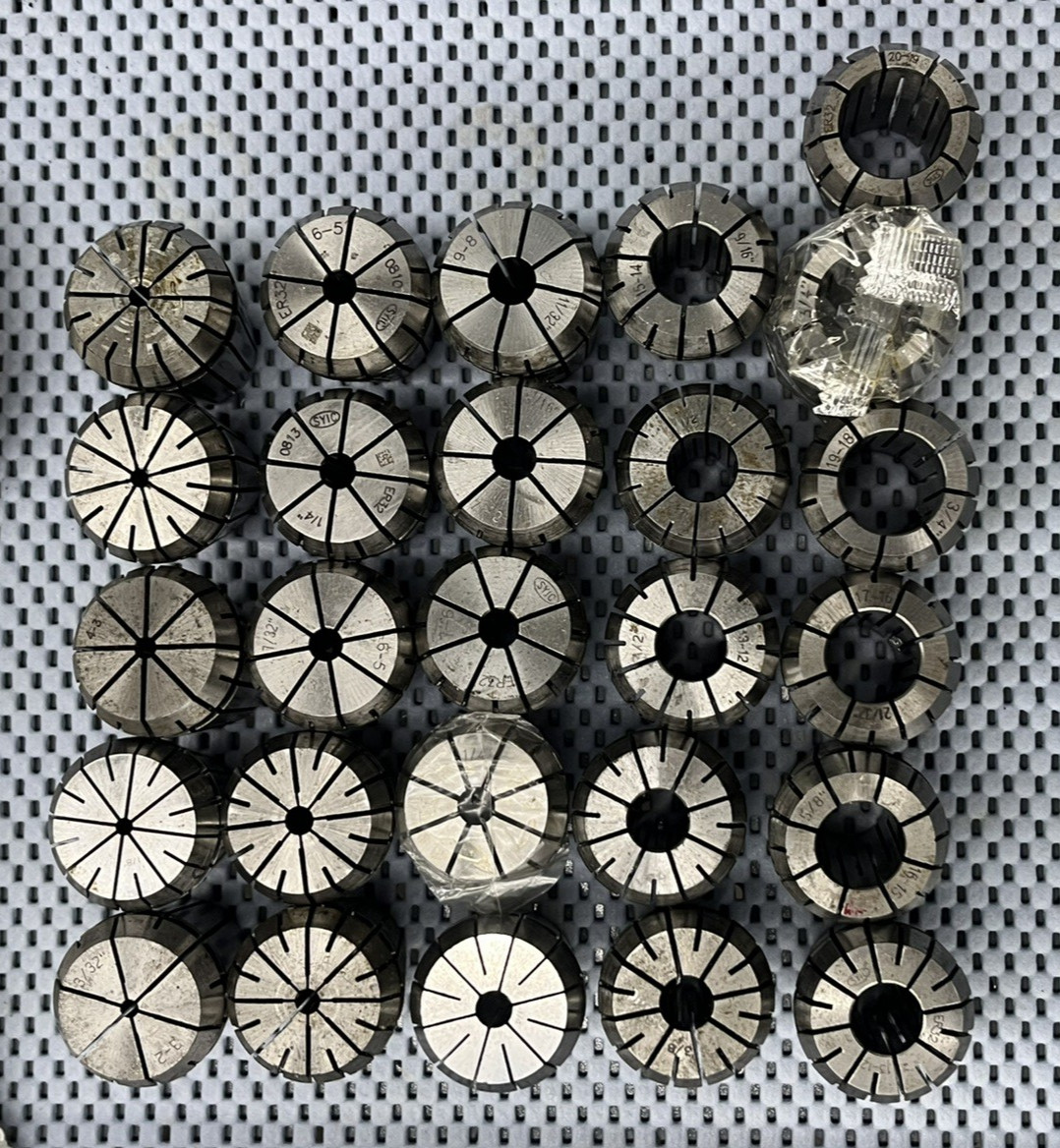 26 pcs ER32 Collet Assorted size Lot Iscar ETM Technik ER-32 cnc mill set Spring