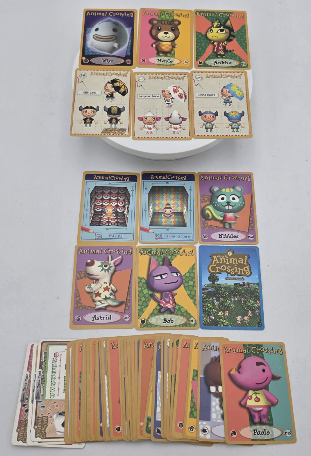 Nintendo Animal Crossing e-Reader Cards Lot of 51 Cards Ankha Maple Bob Wisp