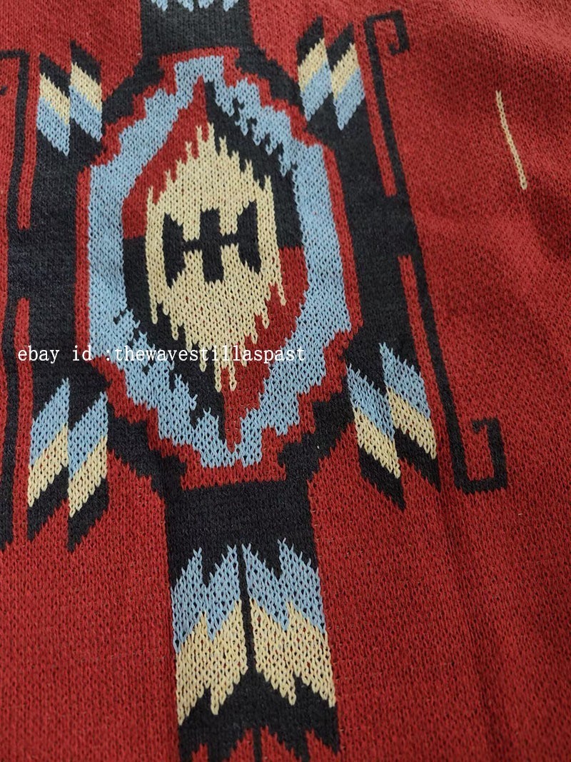 Mens Retro Cardigan Autumn Vintage Button Print Sleeve Lapel Knit Sweater Coat 
