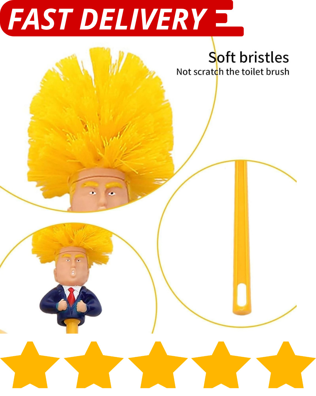 Presidential Make Your Toilet Clean Again Novelty Toilet Bowl Brush