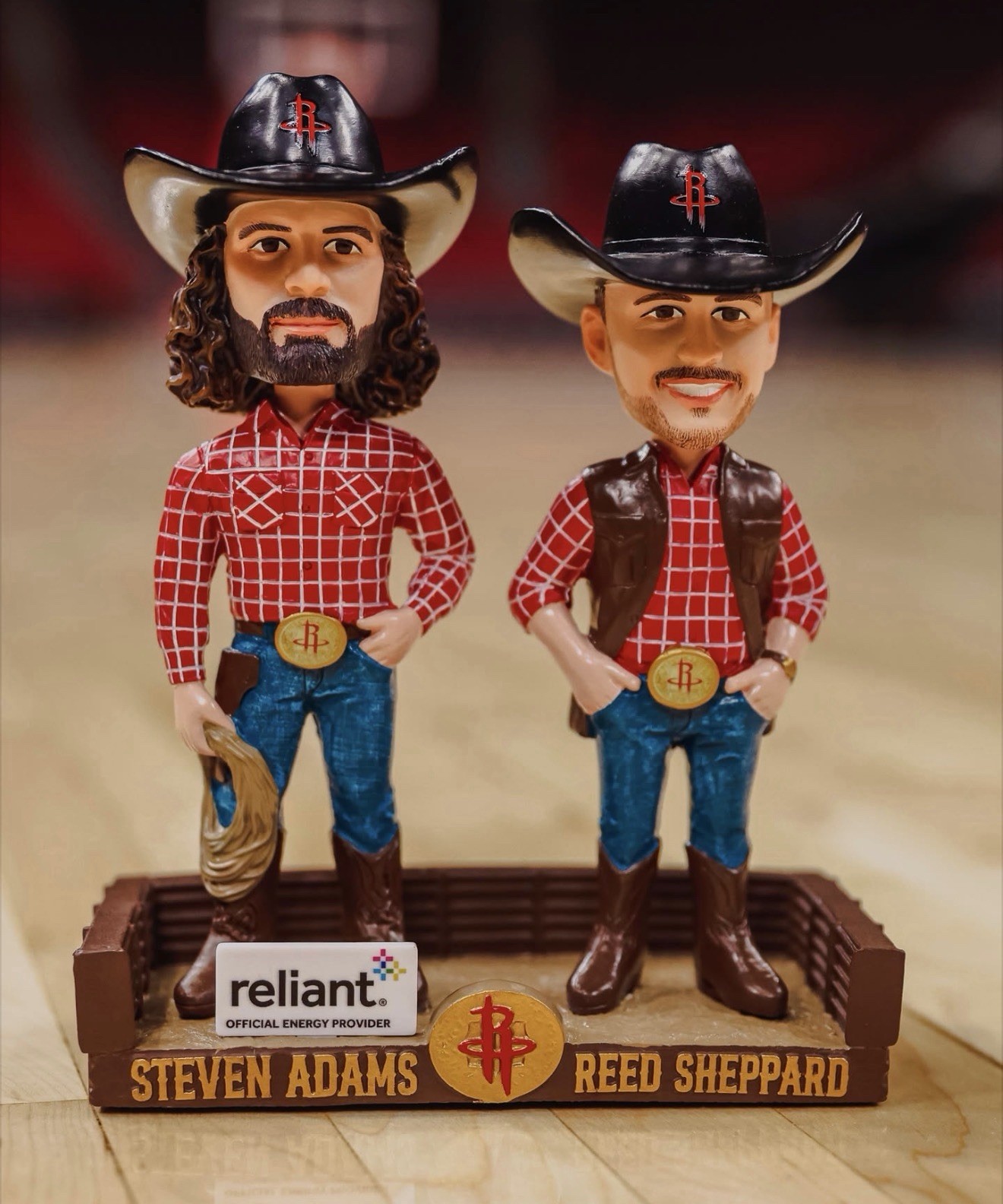 Houston Rockets Steven Adams and Reed Sheppard Rodeo Bobblehead SGA 1/26/26 Houston Rockets Steven Adams and Reed Sheppard Rodeo Bobblehead SGA 1/26/26