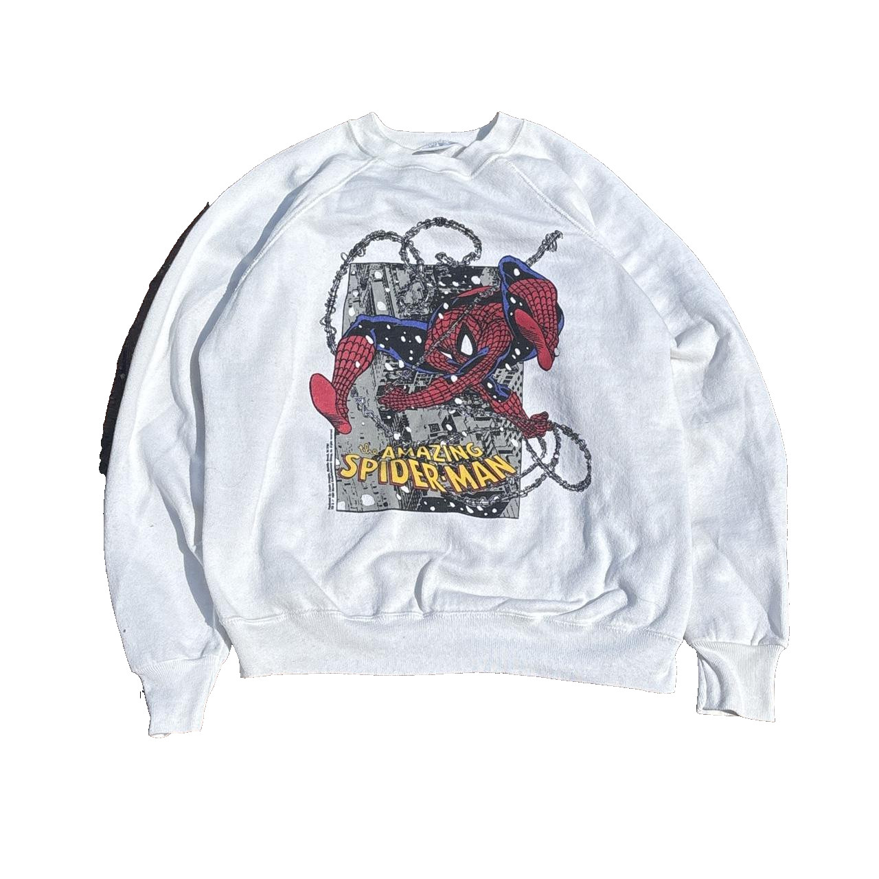 Vintage 80s Spider Man Crewneck Sweatshirt, Marvel Comic Book Rare (Medium)