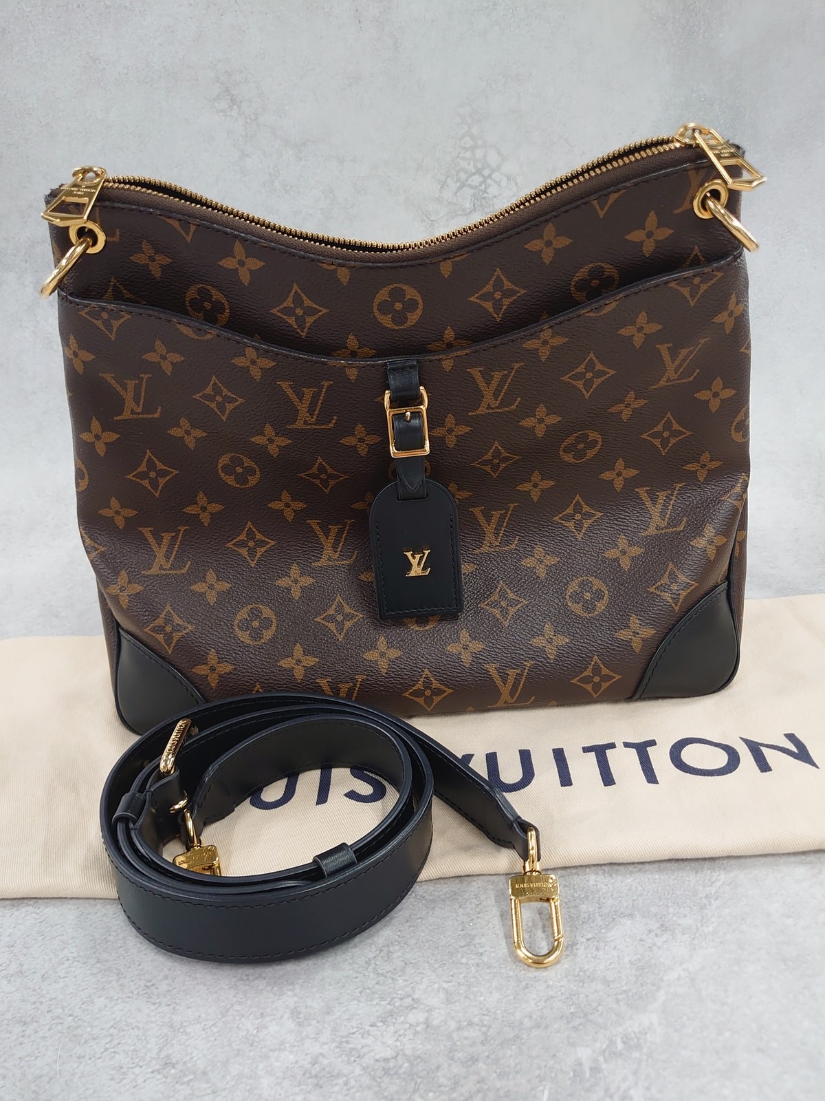 LOUIS VUITTON Odeon NMMM Brown / Black Shoulder Bag AUTHENTIC