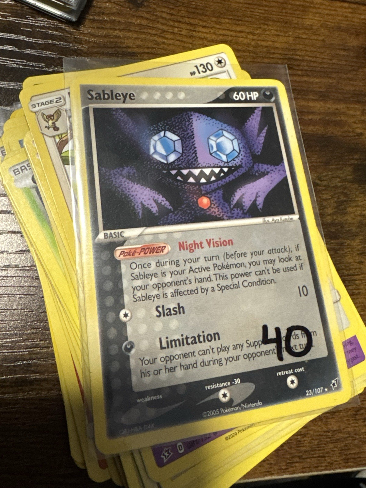 SABLEYE 23/107 POKÉMON DEOXYS NON-HOLO SABLEYE 23/107 POKÉMON DEOXYS NON-HOLO