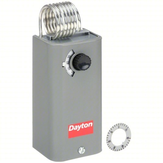 Dayton 1Uhh2 Line Volt Mechanical Tstat, Heat/Cool, 30-110 Degrees F, 60 To Dayton 1Uhh2 Line Volt Mechanical Tstat, Heat/Cool, 30-110 Degrees F, 60 To