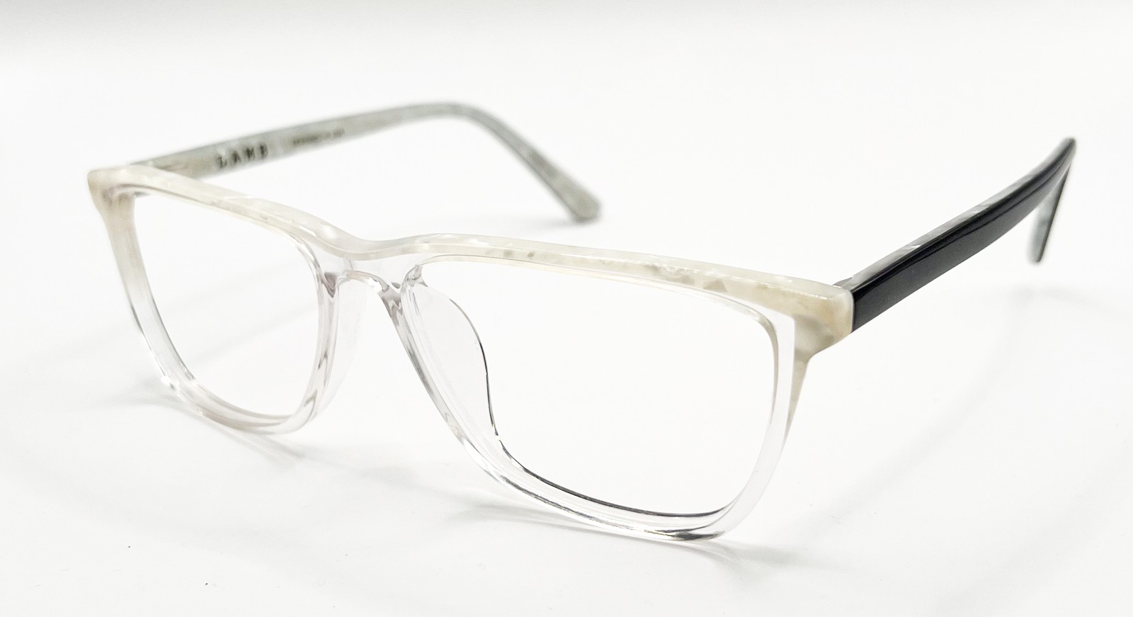 NEW L.A.M.B. LAUF080 CRY CRYSTAL BONE AUTHENTIC EYEGLASSES 56-16