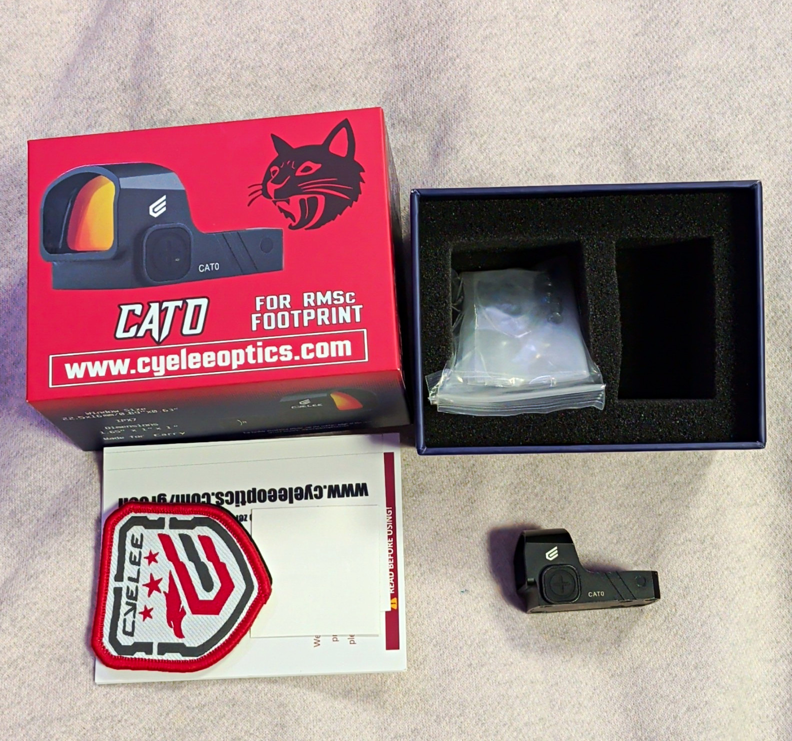 Cyelee CAT0 Micro Red Dot Sight RMSc Footprint Cyelee CAT0 Micro Red Dot Sight RMSc Footprint
