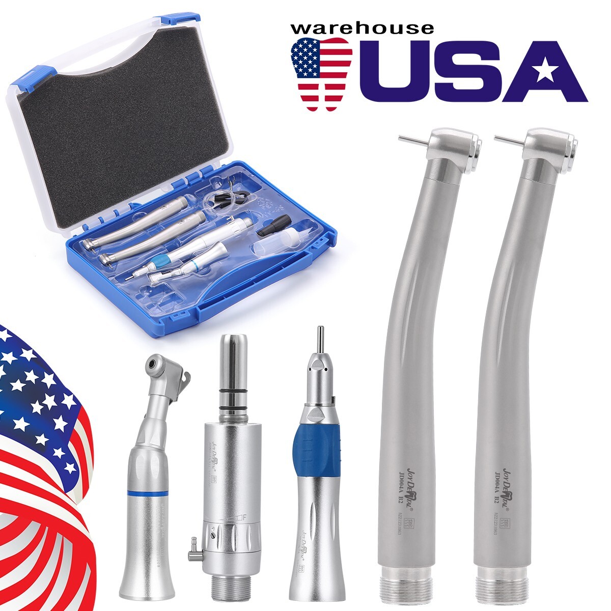 Dental Alta y Baja Velocidad Kit de Pieza de Mano de 2 Agujero Set Handpieces