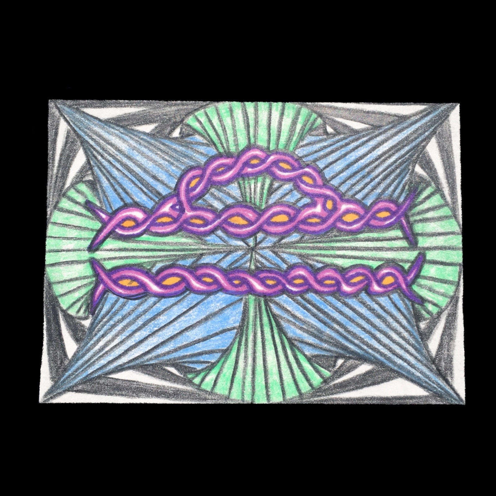 Libra Symbol Art Trading Card & Hidden Star Map Zodiac Astrology Drawing ACEO