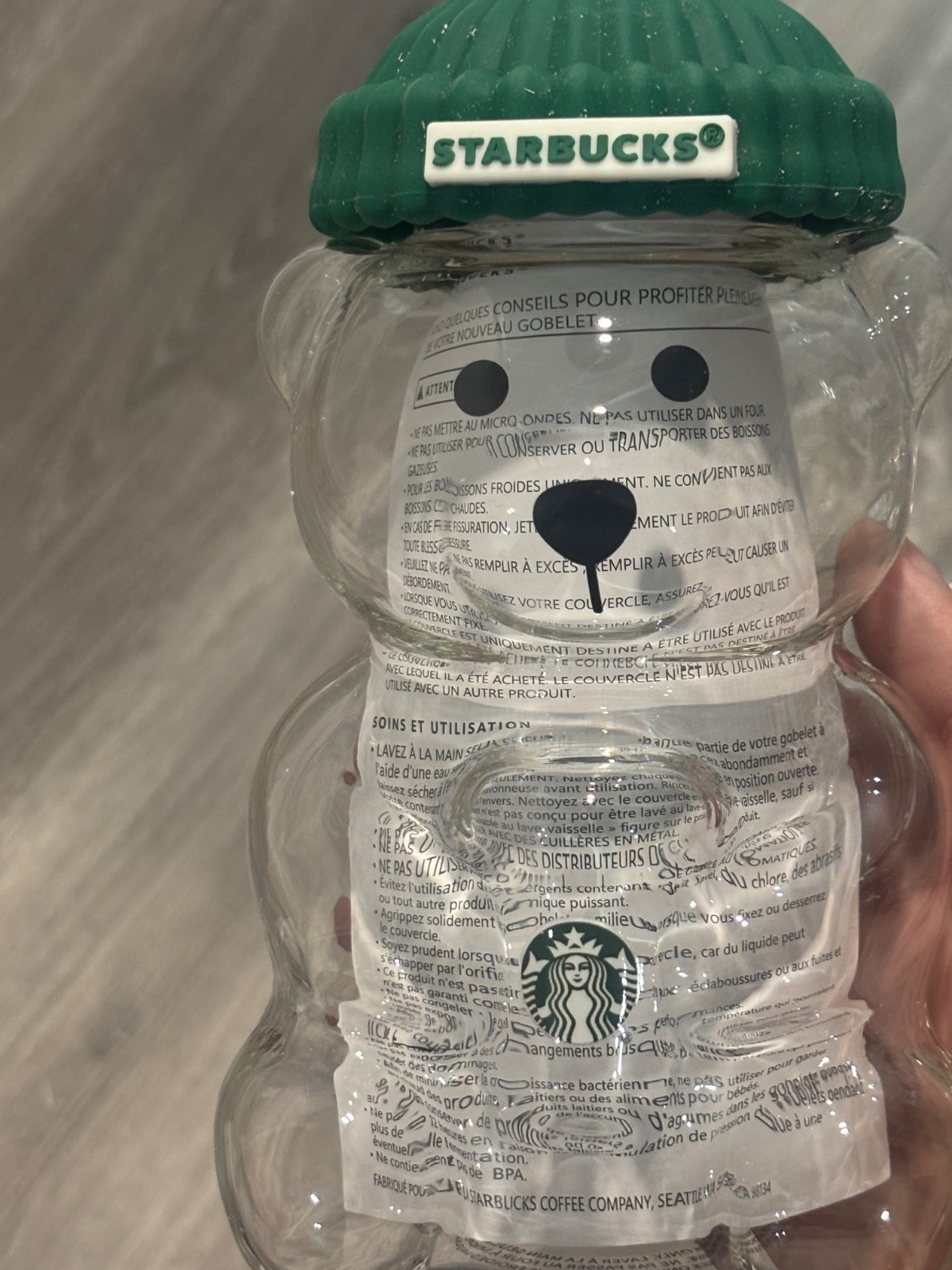2025 Glass Starbucks Bearista Bear Cold Cup Holiday Limited Edition New