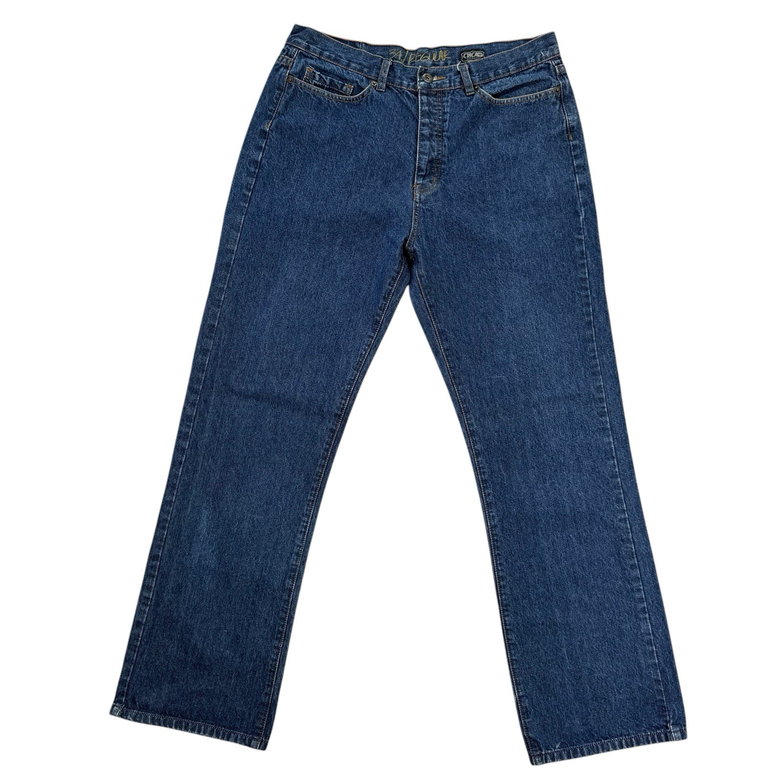 VTG C1RCA Circa 33x31* Regular Button Fly Straight Leg Men\'s Blue Jeans Muska