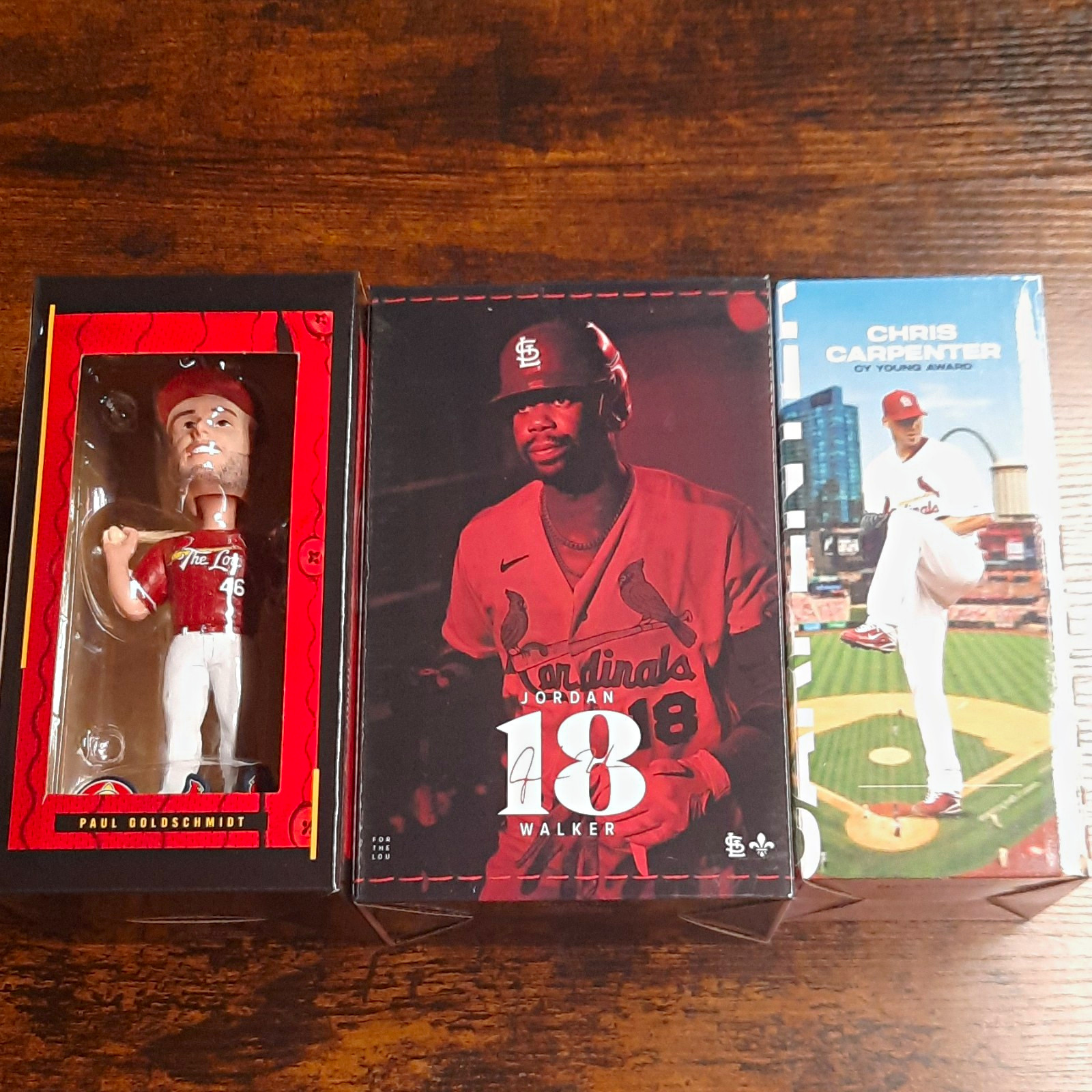 STL Cardinals Bobbleheads (Set Of 3) Goldschmidt/Walker/Carpenter 2024-2025