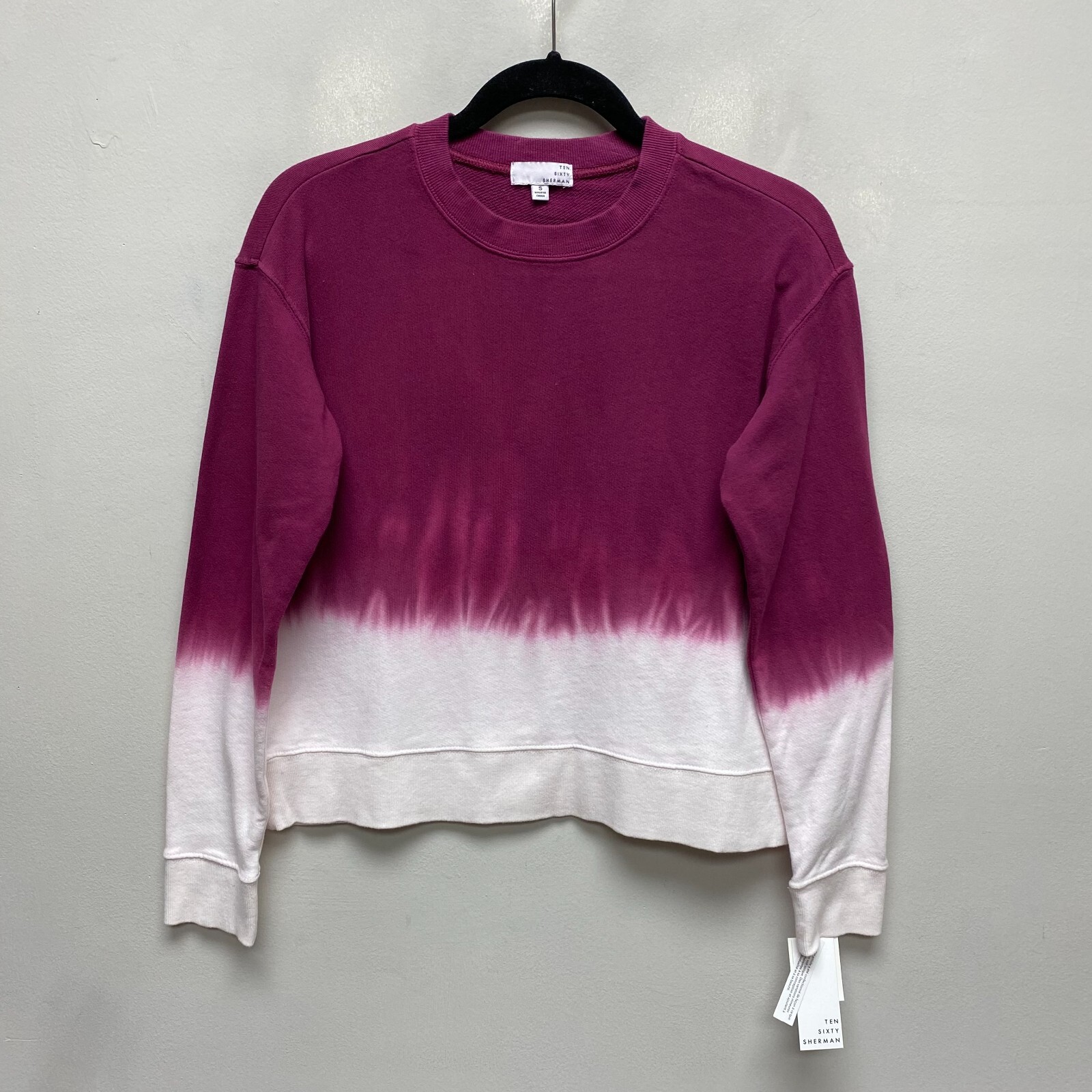 Ten Sixty Sherman Womens Purple Pomegranate Dip Dye Cotton Pullover Sweatshirt S Ten Sixty Sherman Womens Purple Pomegranate Dip Dye Cotton Pullover Sweatshirt S